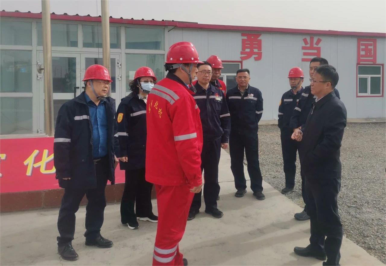 王大真一行到化機公司新疆工程項目部現場調研(圖1) 王大真一行到化機公司新疆工程項目部現場調研(圖1)
